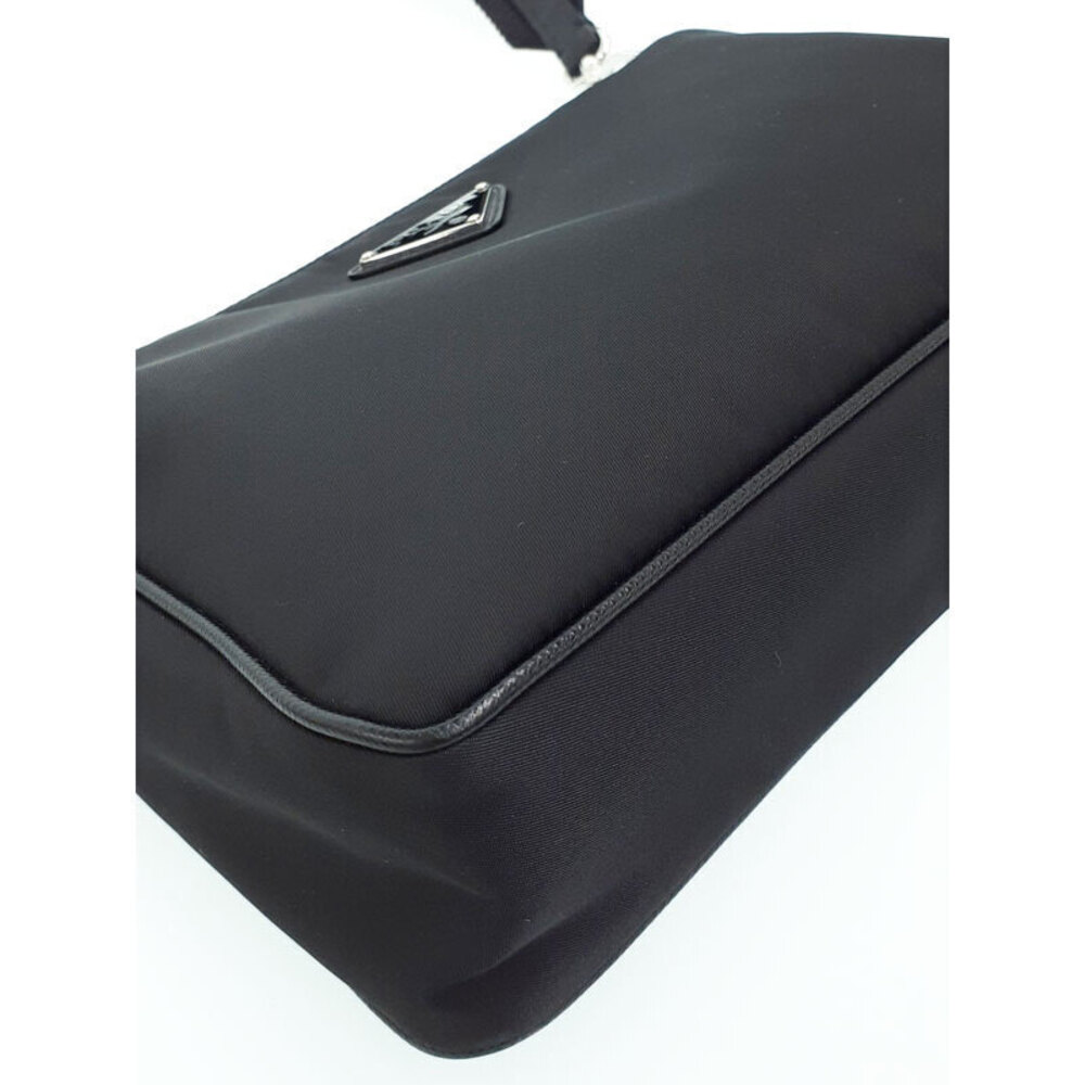 Prada Saffiano Re Black Crossbody Bag Shoulder Leather - Picture 7 of 9